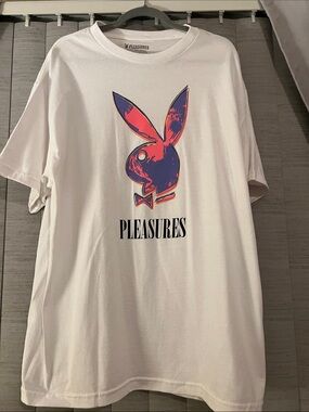 Pleasures White Short Sleeve Bunny Graphic Tee